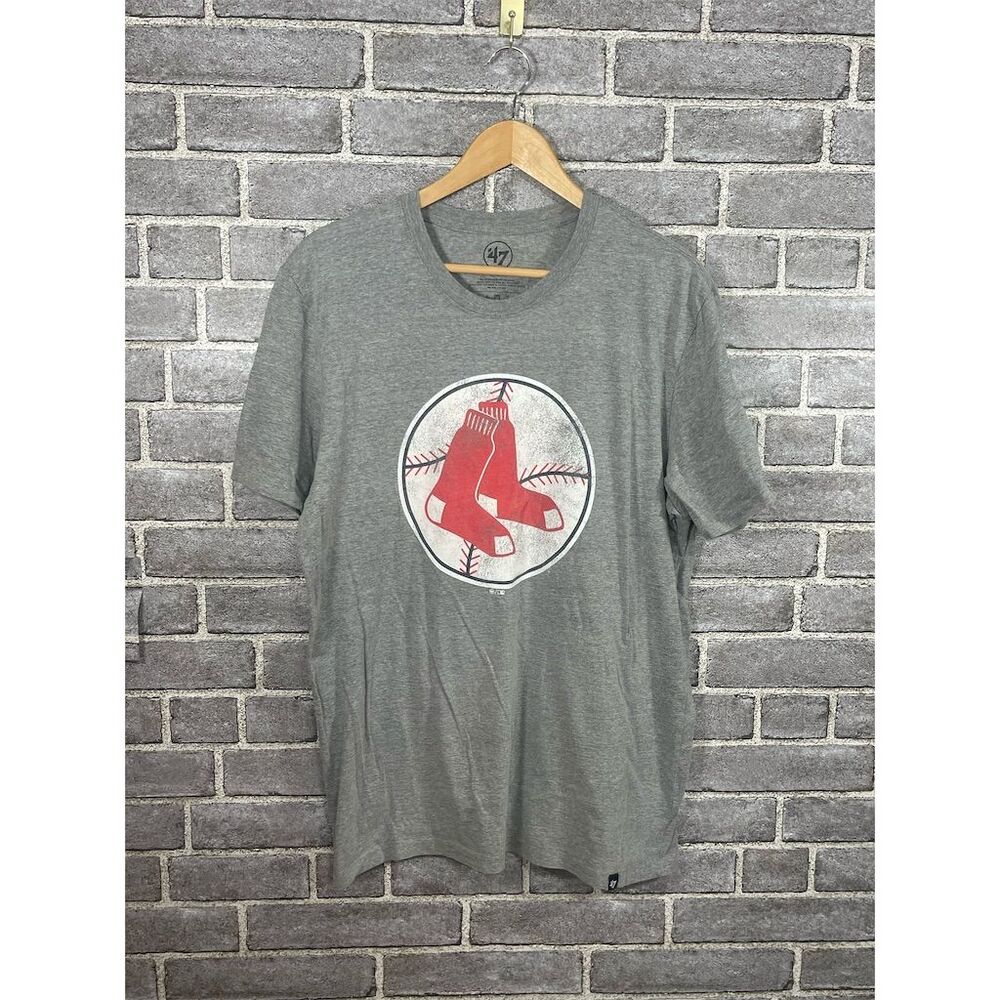 '47 Boston Red Sox Men's XL Gray Graphic T-Shirt Short Sleeve